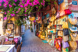 Fototapeta Lawenda - market street in greece