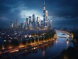 Frankfurt modern business city
