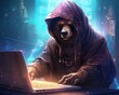 Bear Ethical hacker safeguarding digital security