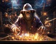 Monkey Quantum physicist bending the laws of reality