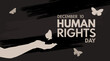 Human Rights Day on December 10th, banner, illustration, vector background
