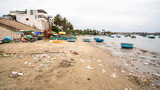 Fototapeta Miasto - Eco Crisis Unveiled: Vietnam's Seashore S.O.S - A Call to Preserve Our Seas.