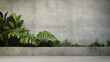 Betonwand mit grünen Pflanzen Architektur Design