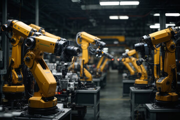 Poster - Automatic robots machines in the production factory