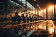 Rows of stationary bike in gym modern fitness center room