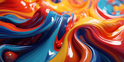 Wall Mural - a mesmerizing display of 3-d extruded liquid art.
