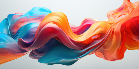 a harmonious blend of colors in a dynamic 3d abstract.