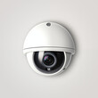 The surveillance camera is white. Generative AI