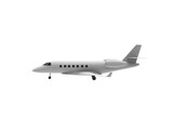 Fototapeta  - private jet side view without shadow 3d render