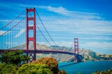 Fototapeta Most - Picturesque view of the iconic Golden Gate Bridge in San Francisco, California,