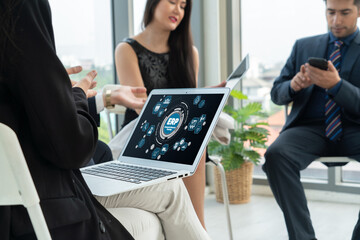 Poster - erp enterprise resource planning software for modish business to plan the marketing strategy