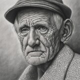 Fototapeta  - Twarz starego mężczyzny