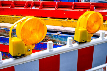 Canvas Print - typical security barrier at a street