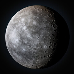 Wall Mural - moon full moon glow light from space shinning on earth close up