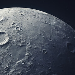 Wall Mural - moon full moon glow light from space shinning on earth close up