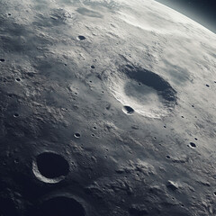 Wall Mural - moon full moon glow light from space shinning on earth close up