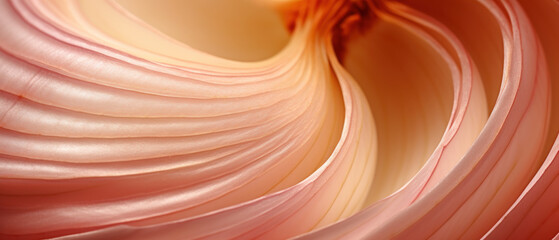 Wall Mural - Detailed close-up of onion's natural pattern and sheen.