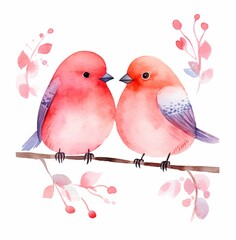 two love birds on valentine day