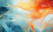 Vibrant abstract swirls in blue, orange, and red a dynamic.