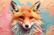 fox animal abstract wallpaper. ai generative