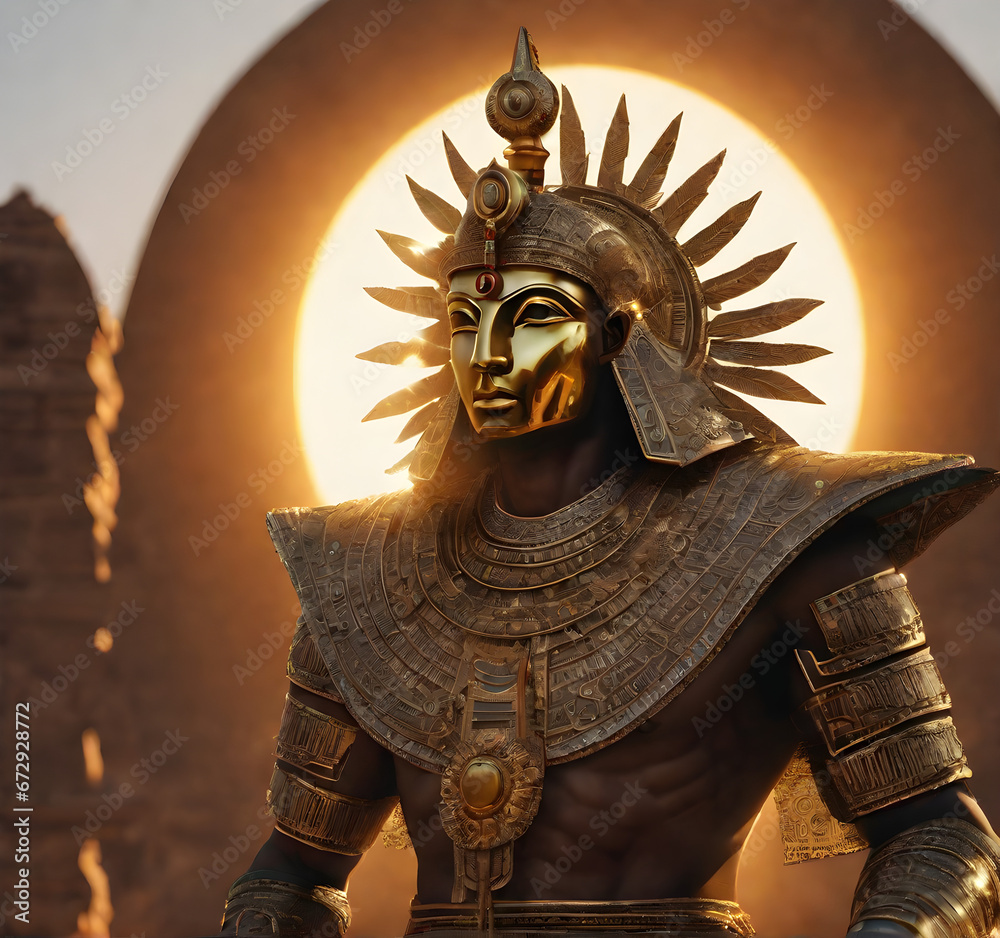 Soler God Ra: The Radiant Solar Deity of Ancient Egypt. generative AI の Stock ...