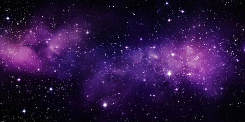 Wall Mural - stars in the purple nightsky