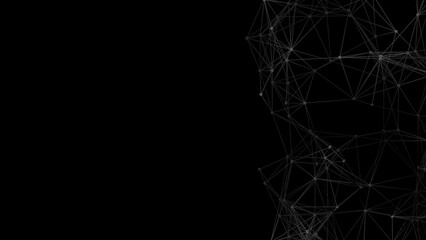 Aufkleber - Abstract geometric background. Plexus mesh backdrop illustration.