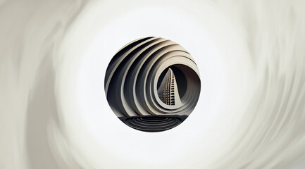 Abstract 3d rendered logo illustration of a metal. Silver Background