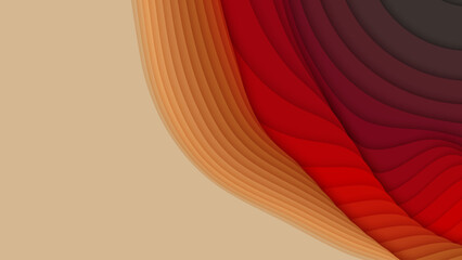 Wall Mural - colorful paper layers. 3d abstract gradient papercut. colorful origami shape concept