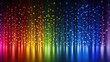 Colorful rainbow string lights, abstract background