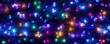 Colorful holiday string lights, abstract tile background
