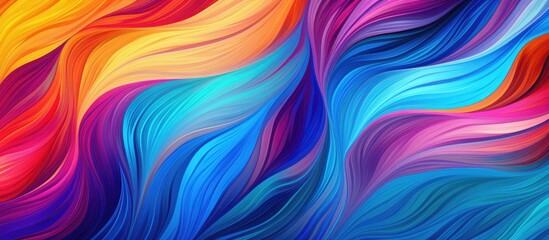 Poster - Vibrant multicolored background with an abstract pattern that expresses a psychedelic feel