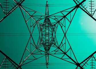 electric pylon viewed by the core