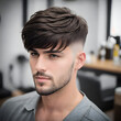 Guy with side fringe haircut