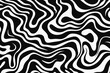 © Amir - Wavy and swirled brush strokes vector seamless pattern. Bold curved lines and squiggles ornament. Seamless horizontal banner with doodle bold lines. Black and white wallpaper, Generative Ai