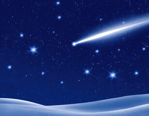 shooting star for a wish at night