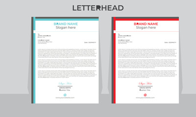 Wall Mural - Modern Creative & Clean business style letterhead bundle of your corporate project design.set to print with vector & illustration. corporate letterhead bundle.

