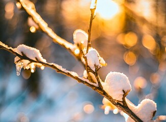 Poster - Winter in the forest. Winter beautiful snowy forest, hiking mountains. European winter forest.