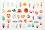 Fototapeta  - Ocean Creatures Set
