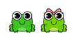 © siridhata - Cartoon Male and Female Frogs Vector Illustration