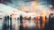 blur people in exhibition hall event trade show expo background.
