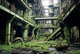 Fototapeta  - 巨大なプラント設備を有する工場の廃墟