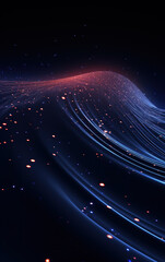 Leinwandbilder - Abstract light spots and lines background,created with Generative AI tecnology.