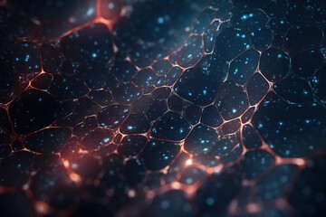 Leinwandbilder - Abstract light spots and lines background,created with Generative AI tecnology.