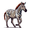 Zebra Vektor Illustration, AI Generative