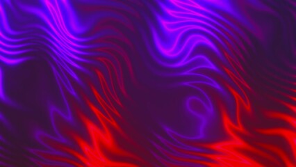 Poster - Waving neon lines. Computer generated 3d render
