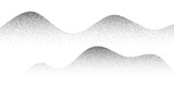 Fototapeta Panele - Wave grain pattern background. Abstract dot stipple lines, black noise dotes, sand texture, grainy effect, vector illustration isolated on white background