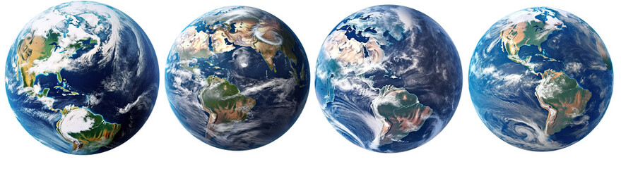 the planet earth from space cut out transparent isolated on white background ,png file