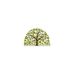 Sticker - Tree logo icon isolated on white background