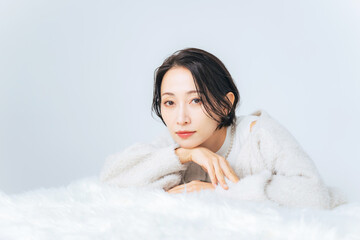 Poster - ミドル女性のビューティーポートレート　スキンケア　コスメ